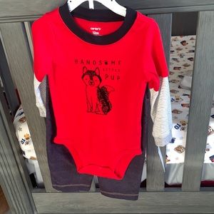Never worn 12 month boy long t and jeans outfit